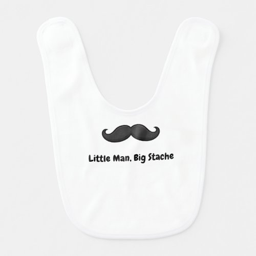 Little Man Mustache Signature Bib