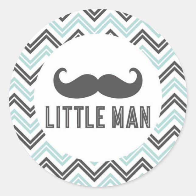 Little Man Mustache Sticker (Front)