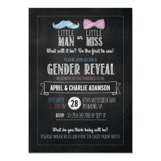Little Man or Little Miss? Gender Reveal Card
