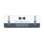 Little Man Return Address Label, Blue and Gray Label Little Man Return Address Label, Blue and Gray Label