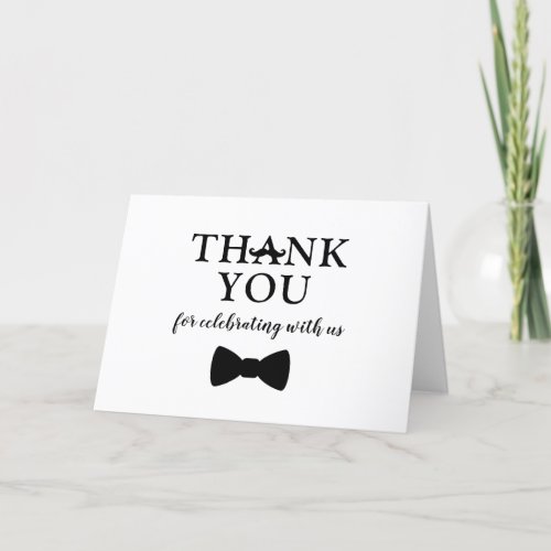 Little Man thank you Bow tie Thank You Card