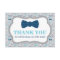 Little Man Thank You Card, Bow Tie, Blue, Gray