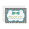 Little Man Thank You Card, Teal, Lime Green, Gray