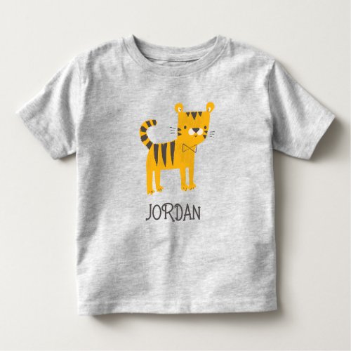 Little Man  Tiger Bow Tie Toddler T_shirt