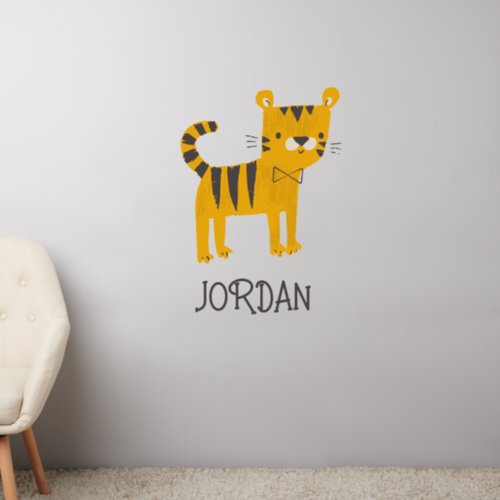 Little Man  Tiger Bow Tie Wall Decal