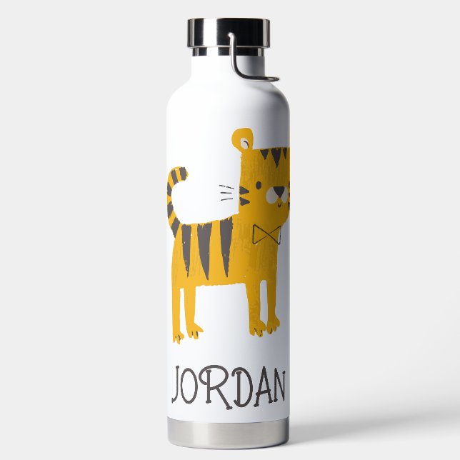Little Man | Tiger Bow Tie Water Bottle (Left)