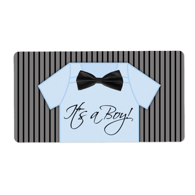 Little Man Water Bottle Labels (Front)