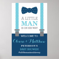 Little Man Welcome Sign Poster, Baby Shower