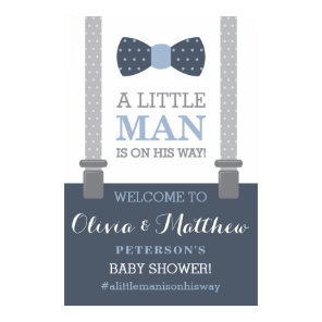 Little Man Welcome Sign Poster, Baby Shower