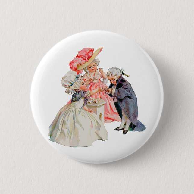 Little Martha Washington's Tea Party Button (Front)