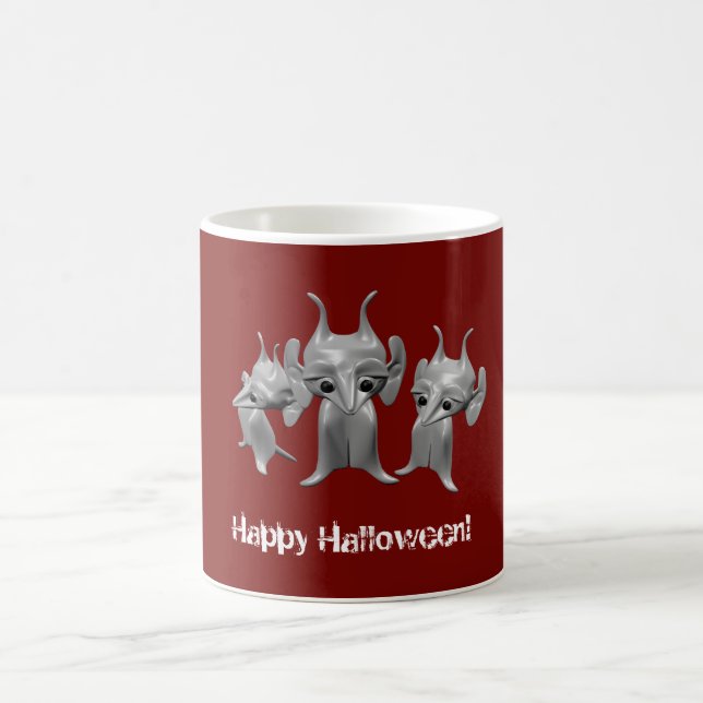 Little Martians,Happy Halloween ,personalized Coffee Mug (Center)