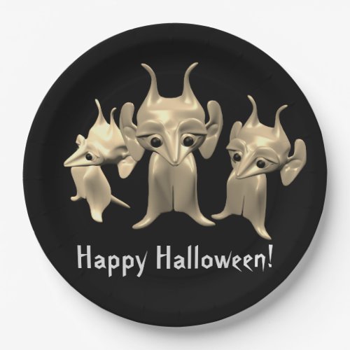 Little MartiansHappy Halloween personalized Paper Plates