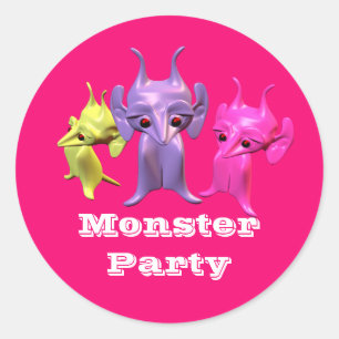 Little Martians, personalized for children. Classic Round Sticker