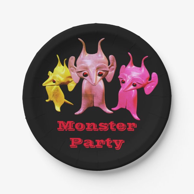 Little Martians, personalized for children. Paper Plates (Front)