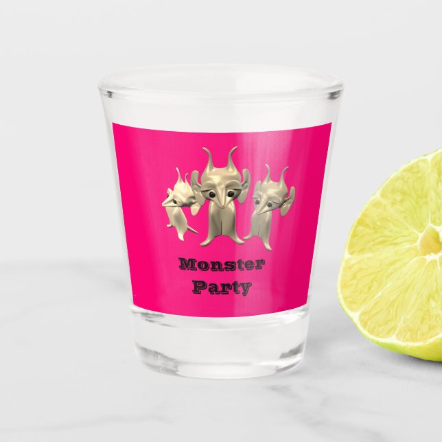 Little Martians, personalized for children. Shot Glass (Front)