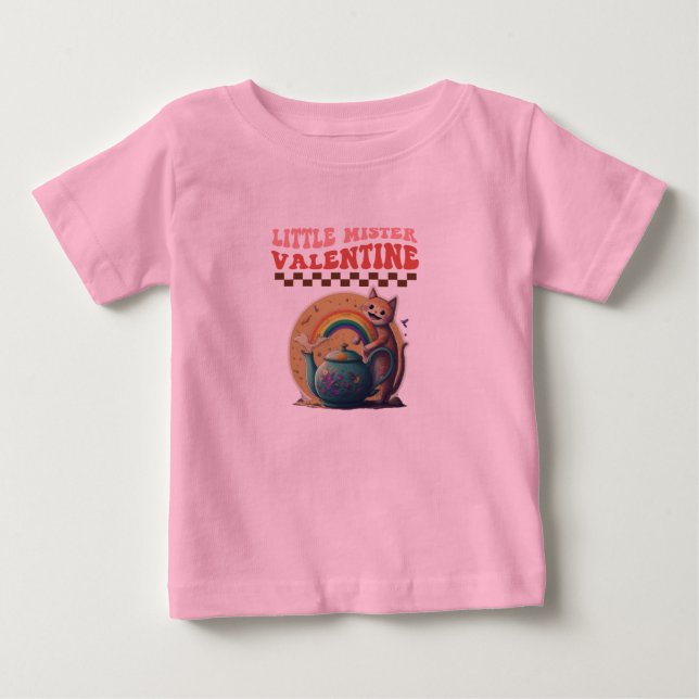 little master valentine smiling teapot  rainbow baby T-Shirt (Front)