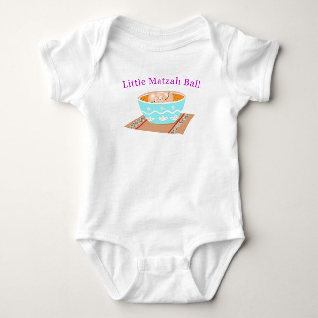 Little Matzah Ball Baby Bodysuit (Front)