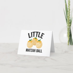 Little Matzah Ball Funny Jewish Hanukkah Gift  Letterpress Thank You Card