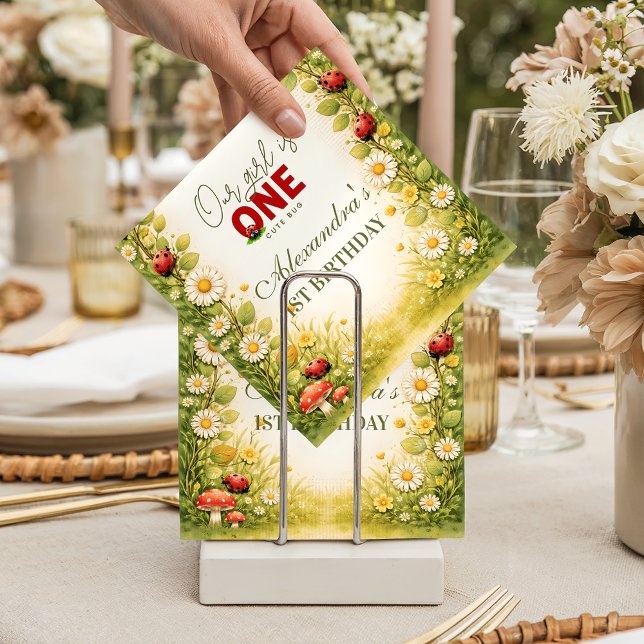 Little Meadow Lady Turns One Napkins (Creator Uploaded)