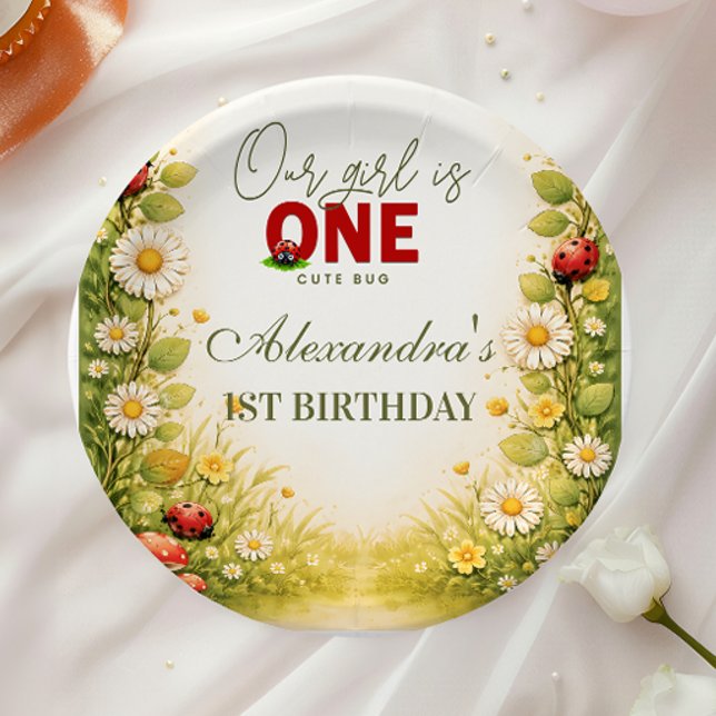 Little Meadow Lady Turns One Paper Plates (Creator Uploaded)
