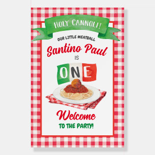 Little MEATBALL 1st BIRTHDAY WELCOME Foam Board