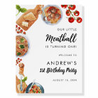 Little Meatball 1st Birthday Welcome Sign