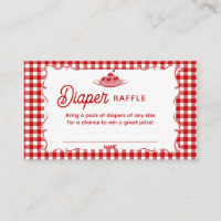 Little Meatball Baby Shower Diaper Raffle Card