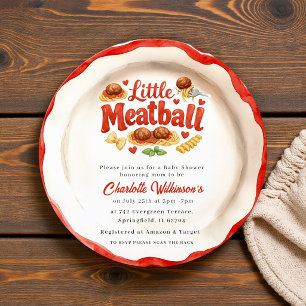 Little Meatball Baby Shower Invitation