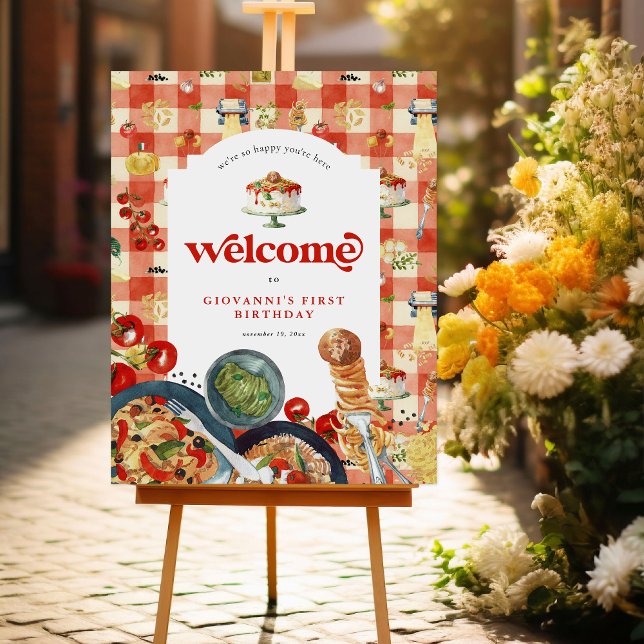 Little Meatball Holy Ravioli Birthday Welcome Sign (Creator Uploaded)