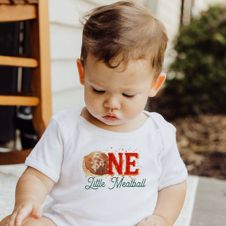 Little Meatball | Holy Ravioli First Birthday Baby T-Shirt
