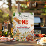 Little Meatball | Holy Ravioli First Birthday Invitation<br><div class="desc">Celebrate your little meatball turning one with this charming Holy Ravioli first birthday invitation. Designed with hand-painted watercolor illustrations, this pasta party invite features ravioli, spaghetti, meatballs, garlic, basil, and a playful gingham napkin for the perfect Italian-inspired theme. The bold sauce-splash “ONE” artwork creates a fun focal point, while the...</div>