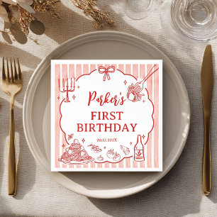 Little Meatball Italian Pasta Birthday Party Napkins