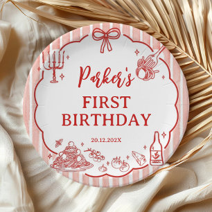 Little Meatball Italian Pasta Birthday Party Paper Plates
