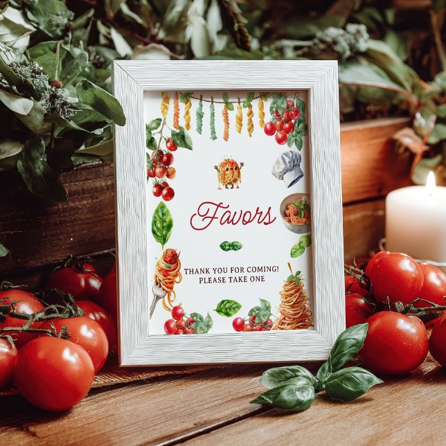 Little Meatball Pasta Baby Shower Favors Poster (Little Meatball Pasta Baby Shower Favors Poster)