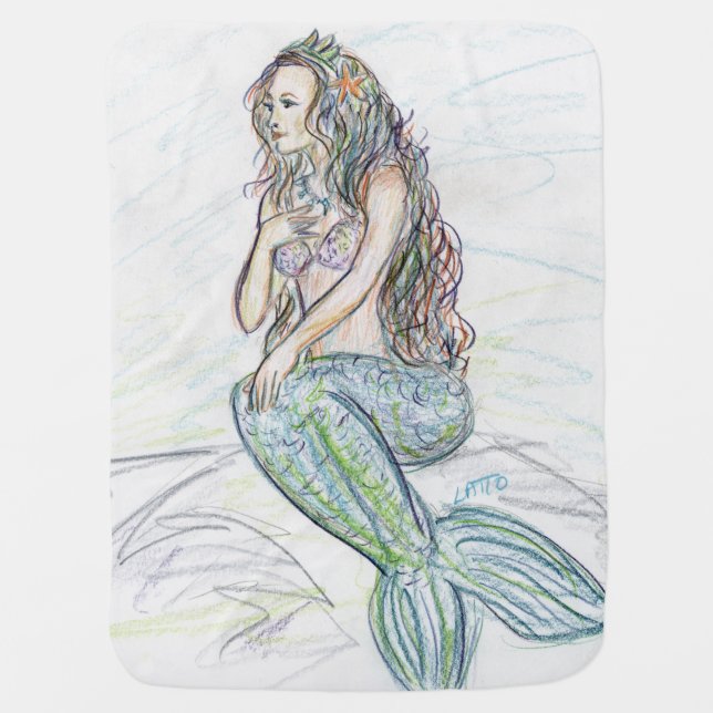 Little Mermaid Art Custom Design Blankets (Front)