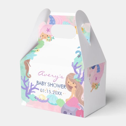 Little Mermaid Baby Shower Favor Box
