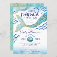 Little Mermaid Baby Shower Invitation Mermaid Baby