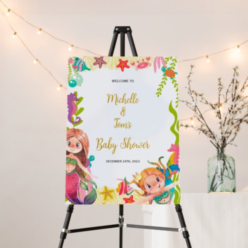 Little Mermaid Baby Shower Welcome Foam Board