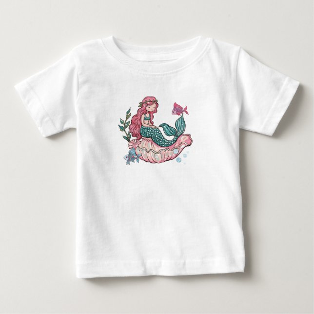 Little mermaid baby T-Shirt (Front)