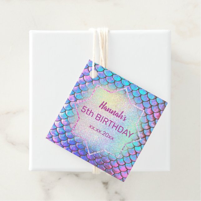 little mermaid Birthday Favor Tags (In Situ)