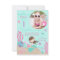 Little Mermaid Birthday Invitation Lt. Brunette 1