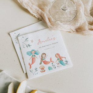 Little Mermaid Birthday Napkins