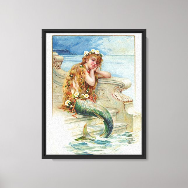 Little Mermaid, by Hans Christian Andersen (1805-1 Canvas Print (Front)