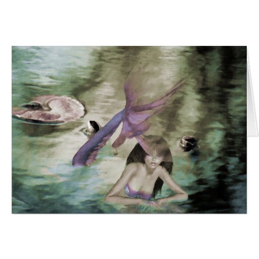 Little Mermaid Card (Front Horizontal)