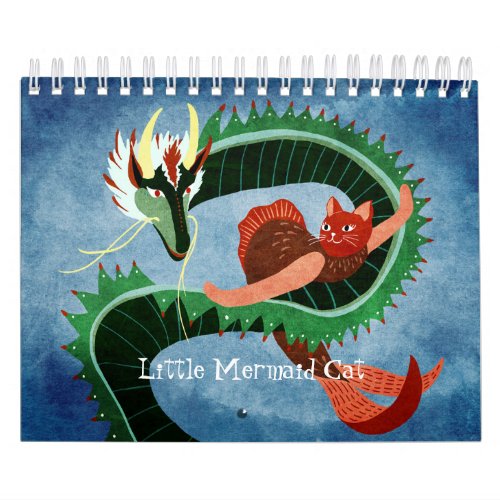 Little Mermaid Cat Calendar
