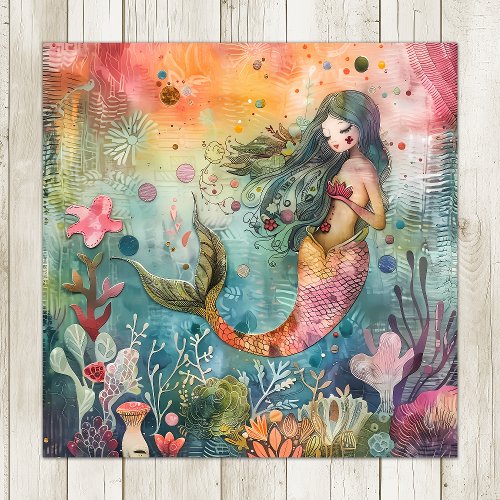 LITTLE MERMAID COLORFUL  POSTER