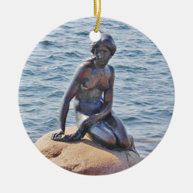 Little Mermaid Copenhagen Circle Ornament (Front)
