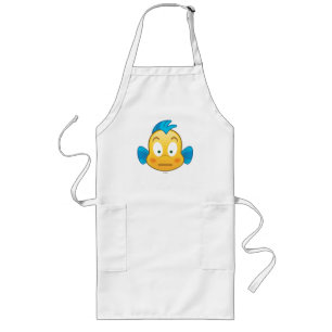 Little Mermaid Emoji Flounder Long Apron