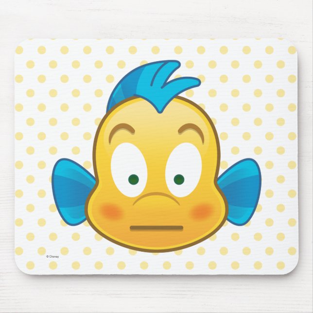 Little Mermaid Emoji | Flounder Mouse Pad (Front)