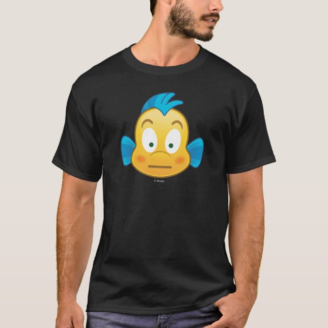 Little Mermaid Emoji | Flounder T-Shirt (Front)